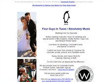 Tablet Screenshot of fourguysintuxes.com
